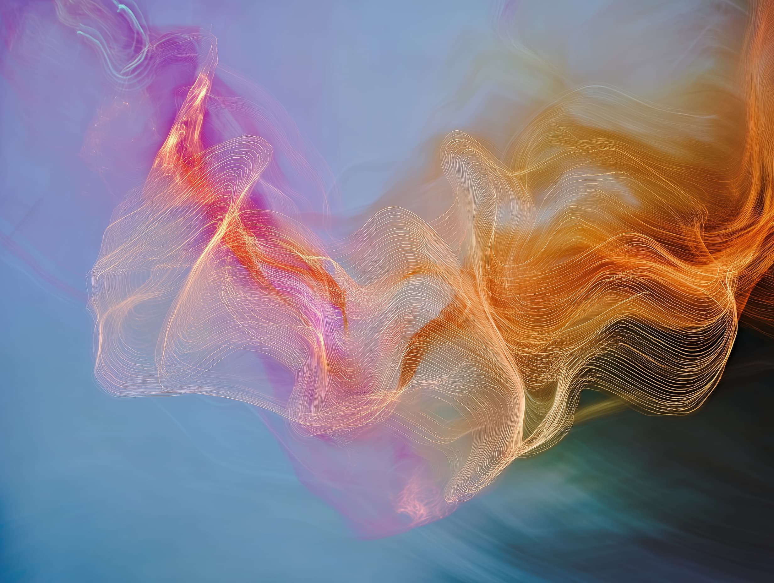 Abstract translucent artwork