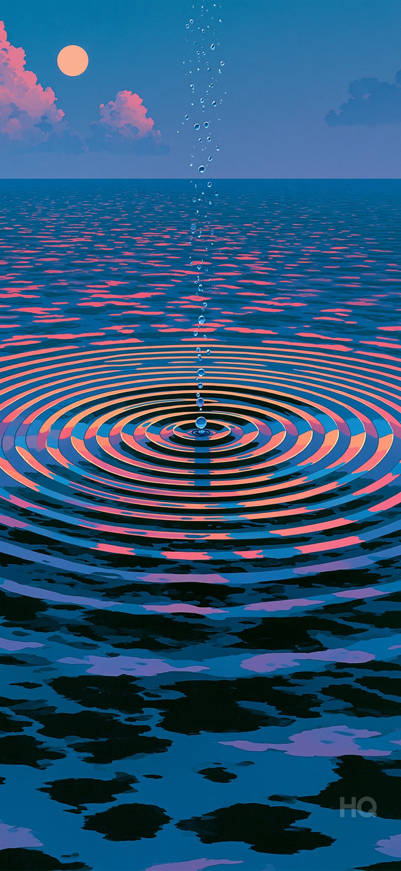 HQ phone wallpaper — Ripple Rings