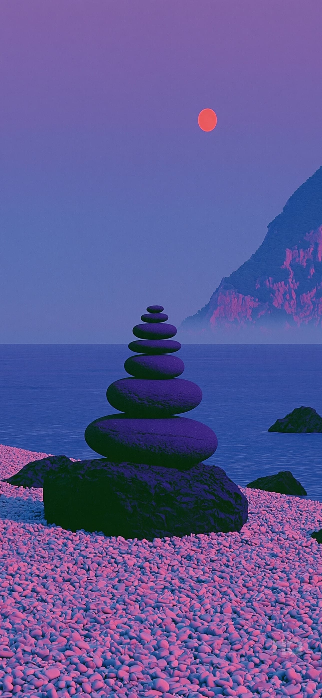 HQ phone wallpaper — Stacked Stones